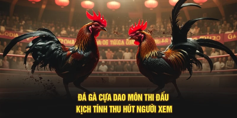 Đá gà cựa dao - môn thi đấu kịch tính thu hút người xem